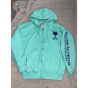 Pacific & Co. Medium Zip Up Teal Hoodie Myrtle Beach, SC  Southern Saltwater